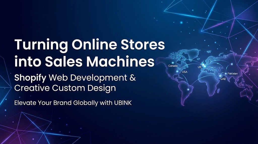 UBINK creative team working on custom Shopify web development code